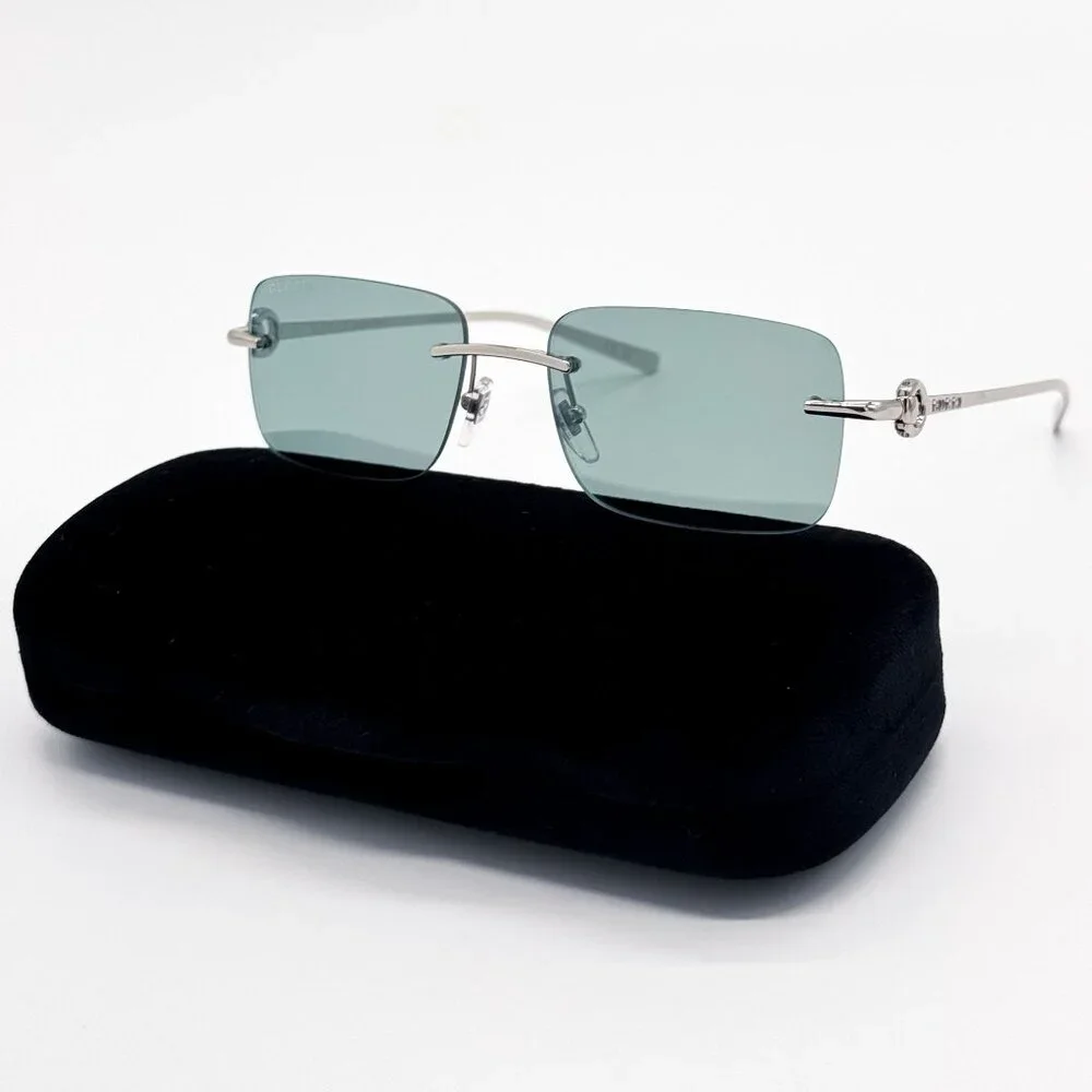 NEW GUCCI SUNGLASSES GG1703S 002 SILVER UNISEX EYEWEAR